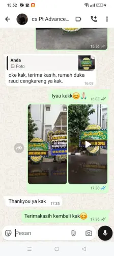 Testimonial Papan Bunga Pernikahan lubuklinggau