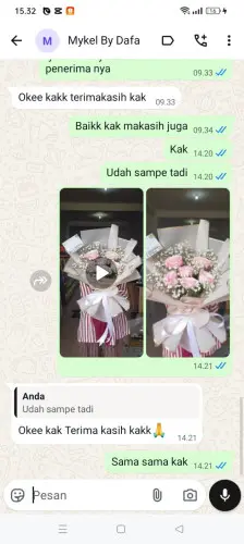 Testimonial Buket Bunga lubuklinggau