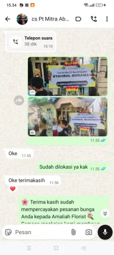 Testimonial Papan Bunga lubuklinggau