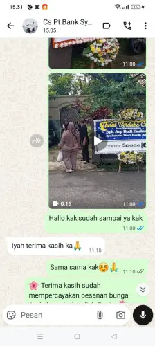 Testimonial Papan Bunga lubuklinggau